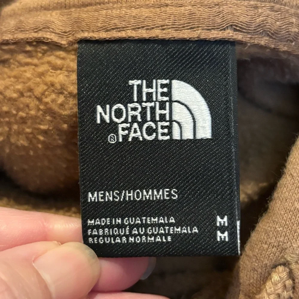 THE NORTH FACE Bear Mountain Graphic Tan Hoodie Sweatshirt Size Medium-Unisex